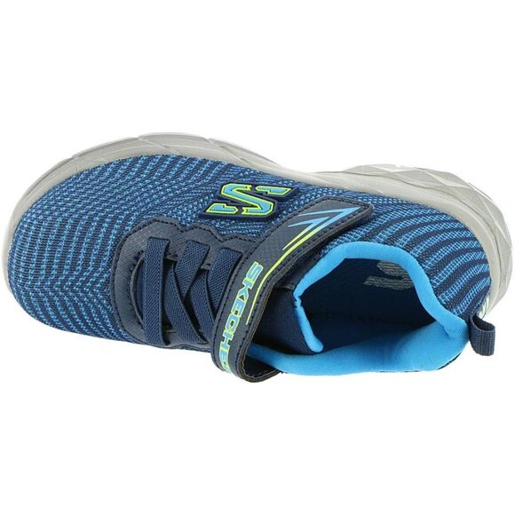Skechers Boys Blue Athletic Shoes With Velcro Strap & Comfortable Sole - 5 Tod - Picture 3 of 5